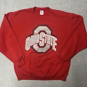 Vintage Ohio State Buckeyes Sweatshirt Mens Large Red Football 90s Jerzees